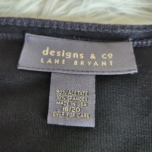 Lane Bryant Slinky Cardigan Black Sz 18 20 Knit Stretchy LIQUID Knit - Picture 4 of 11